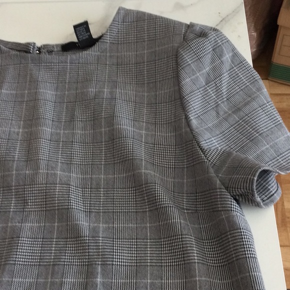 GREY PLAID tweed mini DRESS - Picture 3 of 4